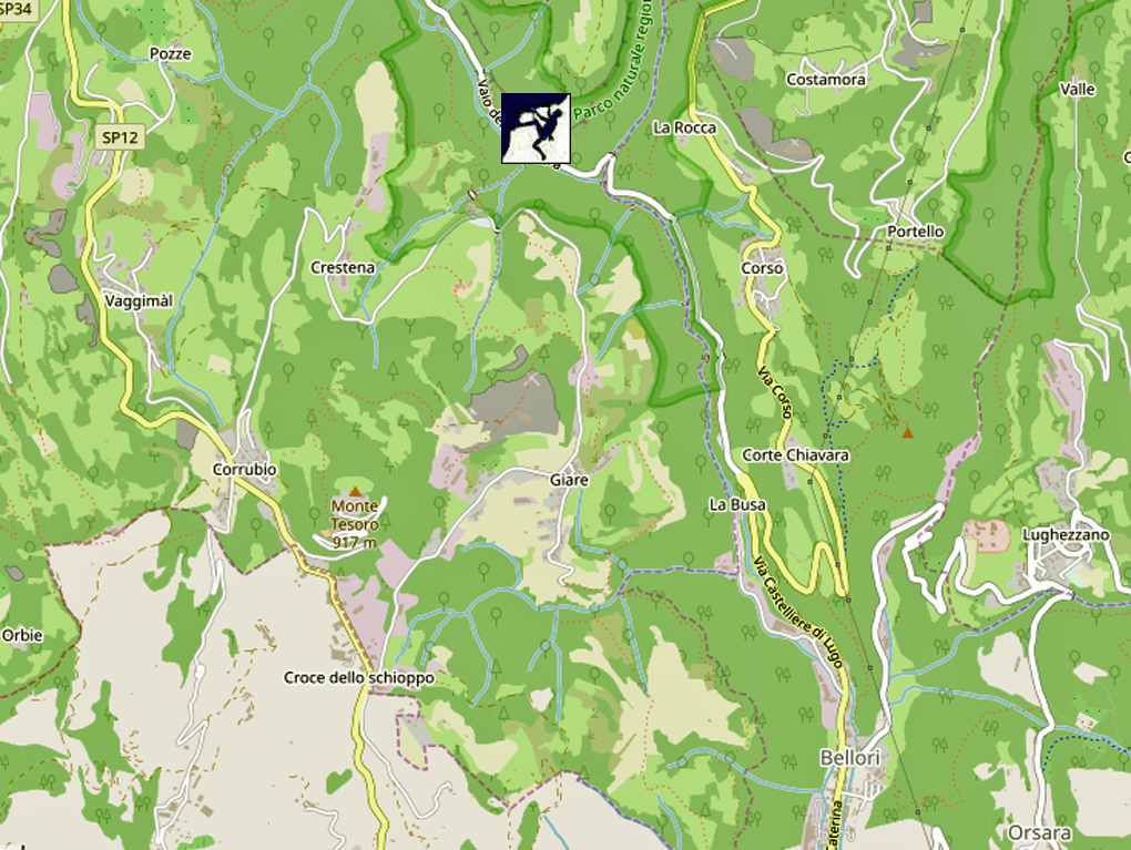 ceredo climbing area