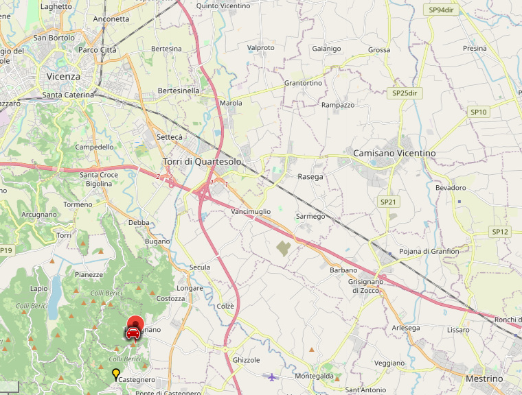 lumignano arrival map