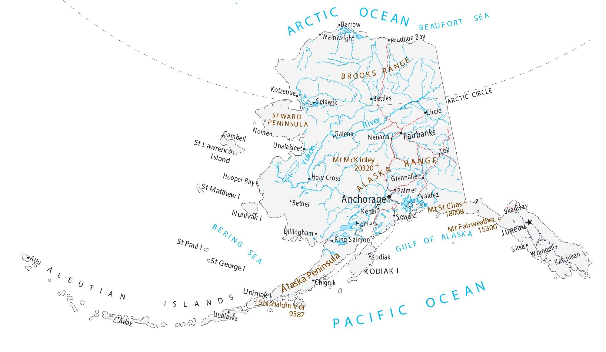 Alaska Road Map